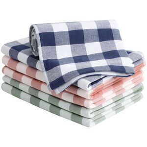 6pcs 100% Cotton Kitchen Towels Dish Towels for Cleaning Mixed Color